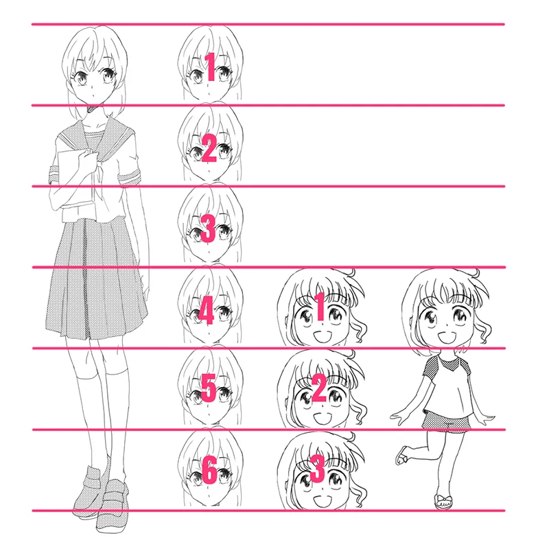 Head to body ratio  this simple anime illustration technique will give  you perfect proportions every time  Anime Art Magazine