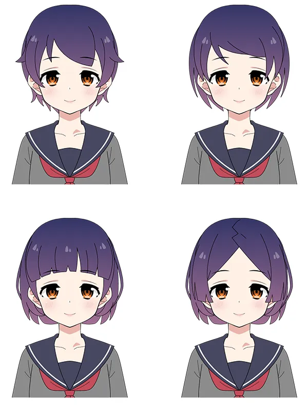 Girl Hairstyles - Design Press - Charming Anime Designs