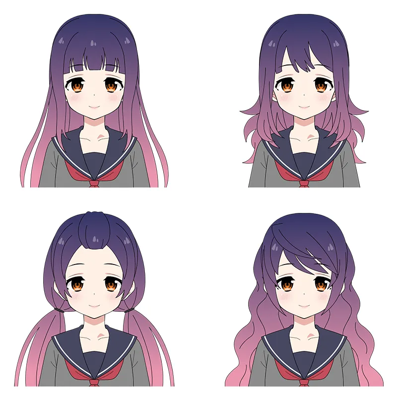 21+] Anime Girl Purple Hair Wallpapers - WallpaperSafari