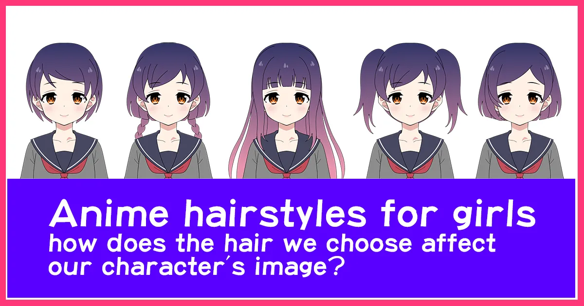 Japanese Anime Hairstyle PNG Image Japanese Anime Female Character  Hairstyles Japan Anime Female PNG Image For Free Download