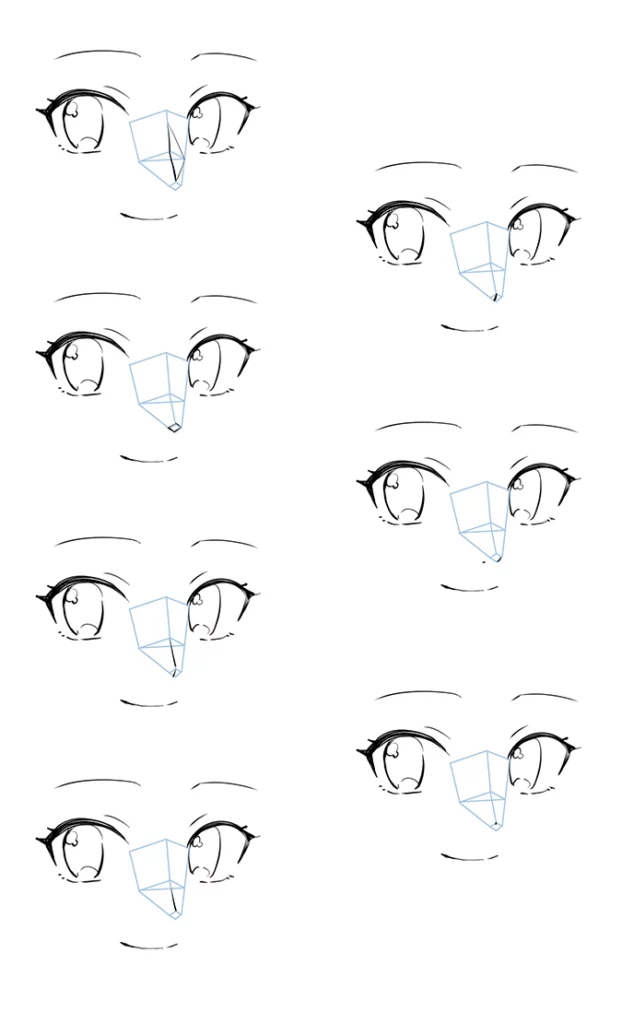 How to Draw Anime Eyes 3 Different Ways ✍️ , How To Draw A Nose
