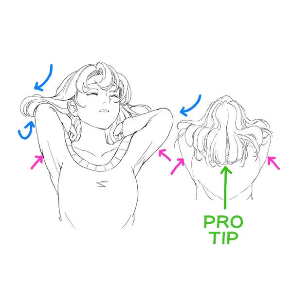 How does a character’s movement affect the way their hair moves? Part 3 ...
