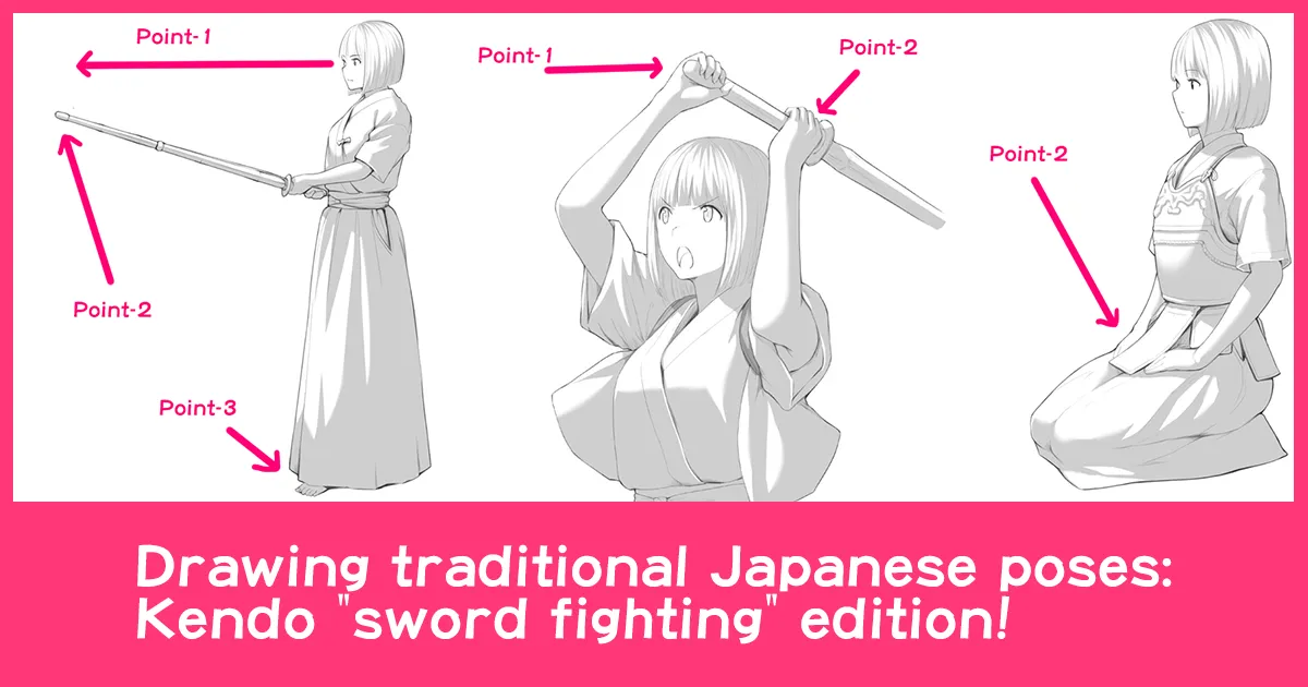 Drawing traditional Japanese poses: Kendo “sword fighting” edition! - Anime  Art Magazine