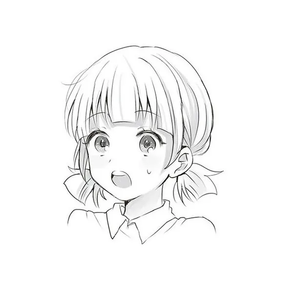Shocked anime girl - Drawception