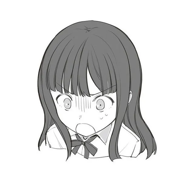shocked anime girl | Evangelion art, Anime expressions, Anime girl drawings