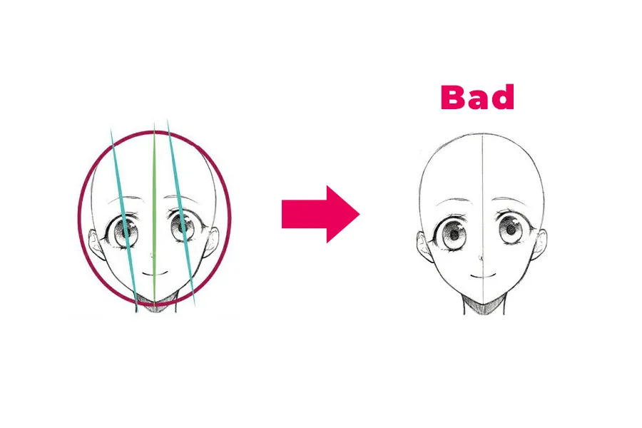 How to Draw a FrontFacing Face Anime Art Magazine