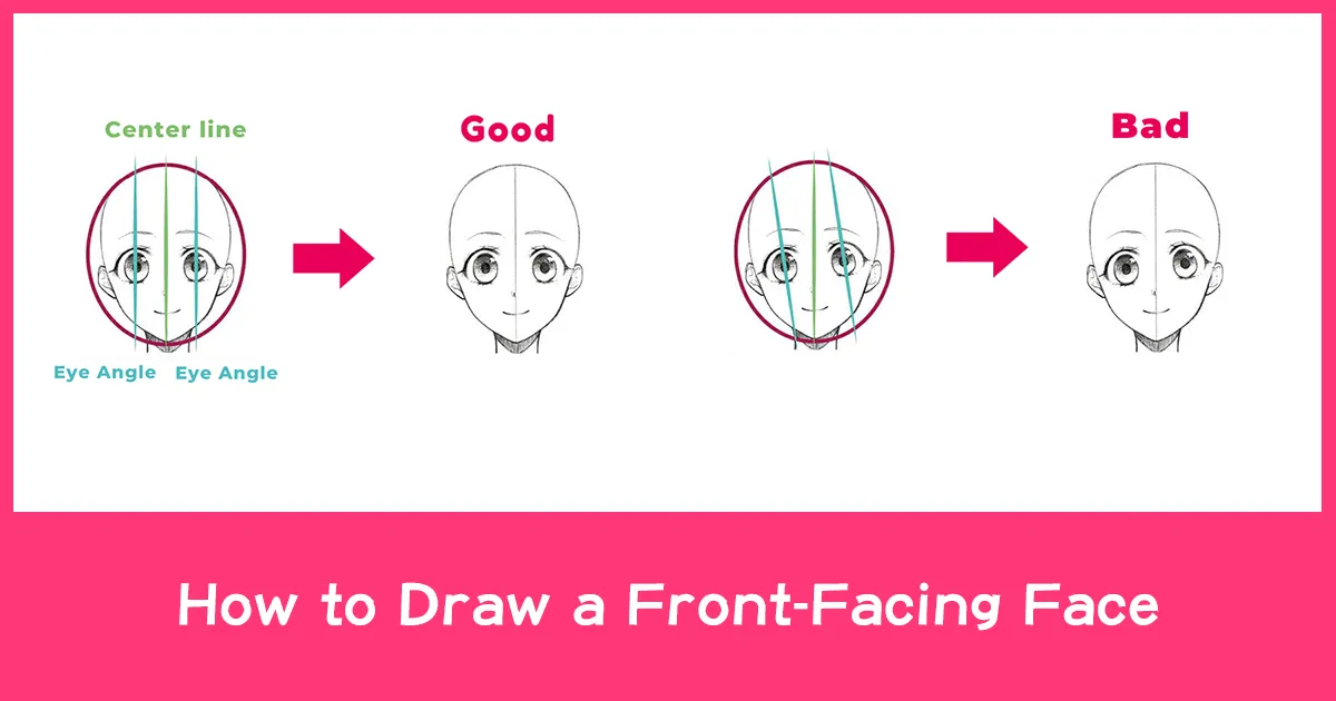 How to Draw a FrontFacing Face Anime Art Magazine