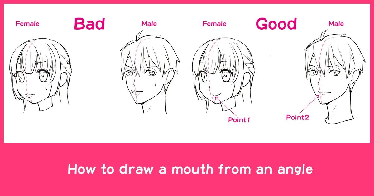 angle anime mouth drawing